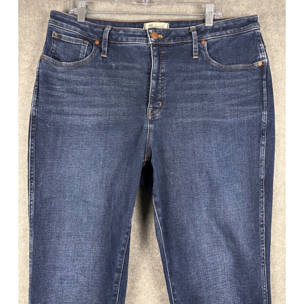 Madewell Curvy High-Rise Skinny Jeans Dark Wash Denim 33 Blue DM7456 - Picture 2 of 11